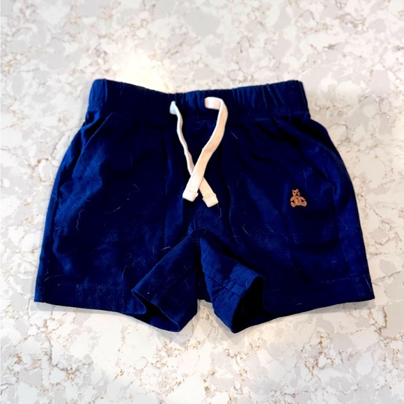 12 Mos, GAP _ Navy Blue Baby Shorts with Bear Logo - Picture 1 of 7